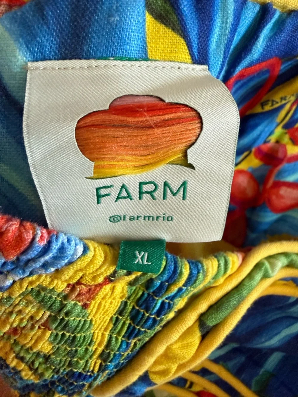 Farm Rio Bright Nature Linen Halter Dress - Picture 12 of 12